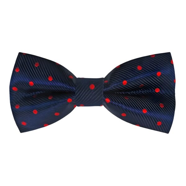 Υφασμάτινο ανδρικό παπιγιόν Original Men's Fashion Red Dots, navy blue