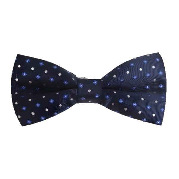 Υφασμάτινο ανδρικό παπιγιόν Original Men's Fashion White Dots, navy blue