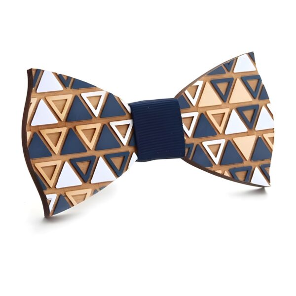 Ανδρικό ξύλινο παπιγιόν Original Men's Fashion Royal Triangle με ύφασμα, navy blue