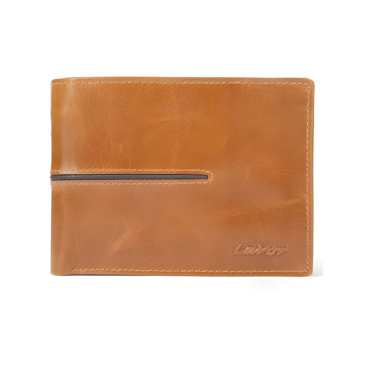 Δερμάτινο ανδρικό πορτοφόλι Lavor με προστασία RFID, κονιάκ