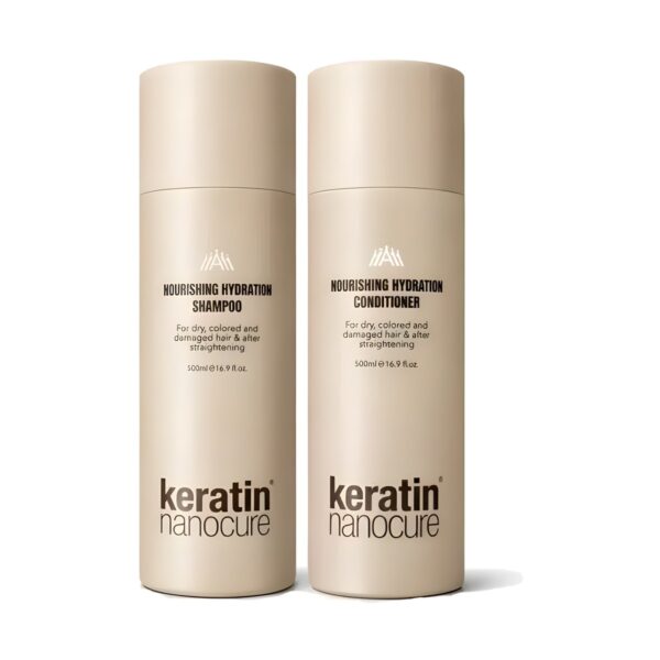 Σετ μαλλιών Keratin Nanocure Nourishing Hydration με σαμπουάν 500 ml και conditioner 500 ml