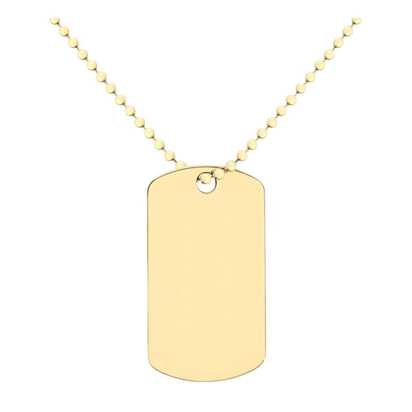 Αλυσίδα λαιμού Original Men's Fashion από ατσάλι 316L με Large Dog Tag, 70 εκ., χρυσό
