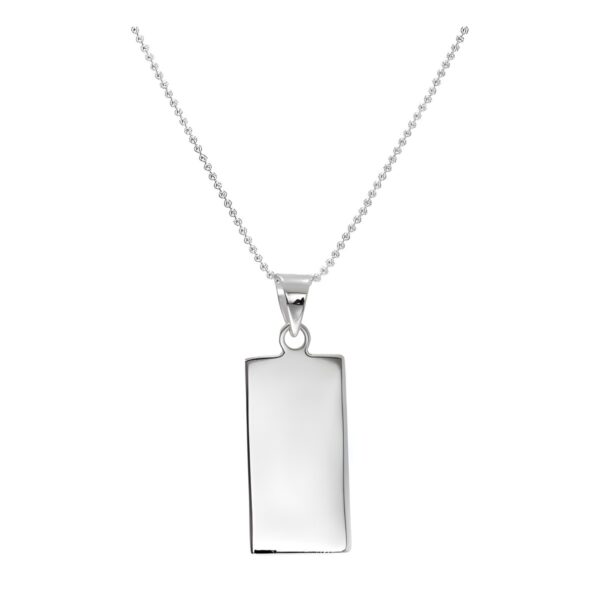 Αλυσίδα λαιμού Original Men's Fashion από ατσάλι 316L με Small Dog Tag, 70 εκ., ασημί