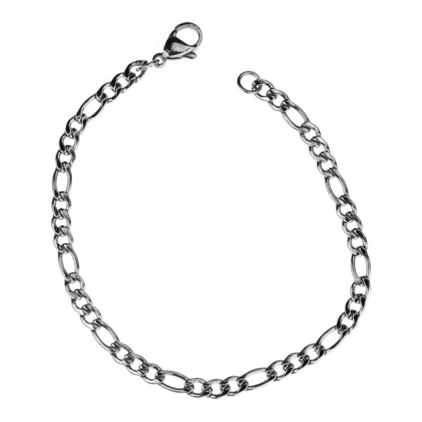 Ανδρική ατσάλινη αλυσίδα χεριού Original Men's Fashion Wide Premium Cuban Link, 22 εκ., ασημί
