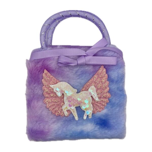 Παιδική υφασμάτινη τσάντα χιαστί Pink Lady Unicorn, μοβ