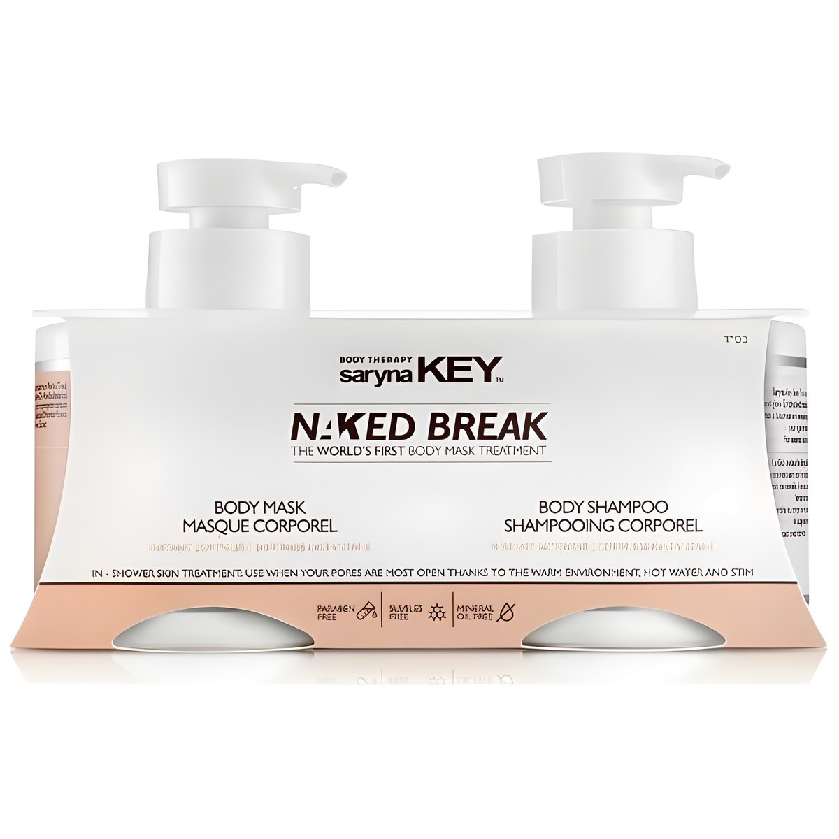 Σετ περιποίησης σώματος Saryna Key Body Therapy Naked Break, 2x500 ml