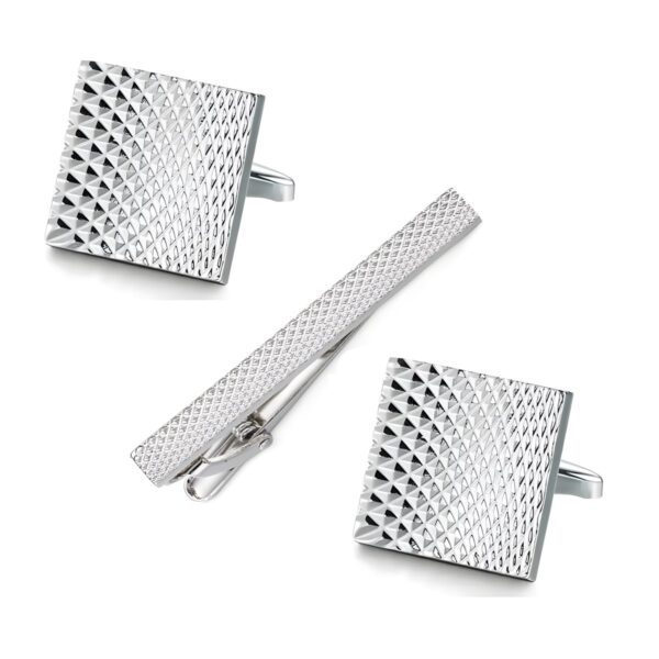 Ατσάλινα ανδρικά μανικετόκουμπα Original Men's Fashion Luxury Silver, ασημί