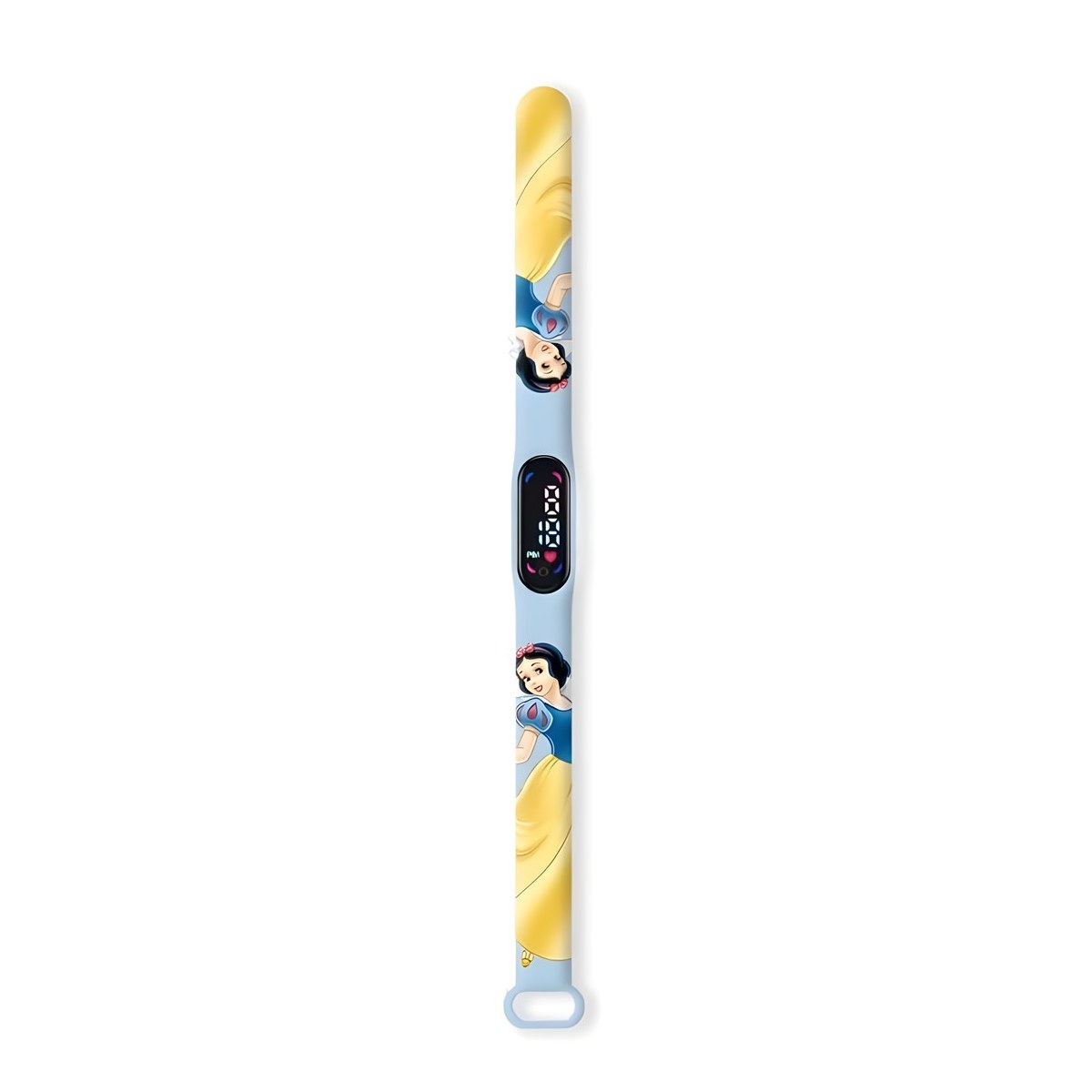 Παιδικό αδιάβροχο smartwatch Super Kids Snow White με λουράκι από καουτσούκ/πλαστικό, κίτρινο